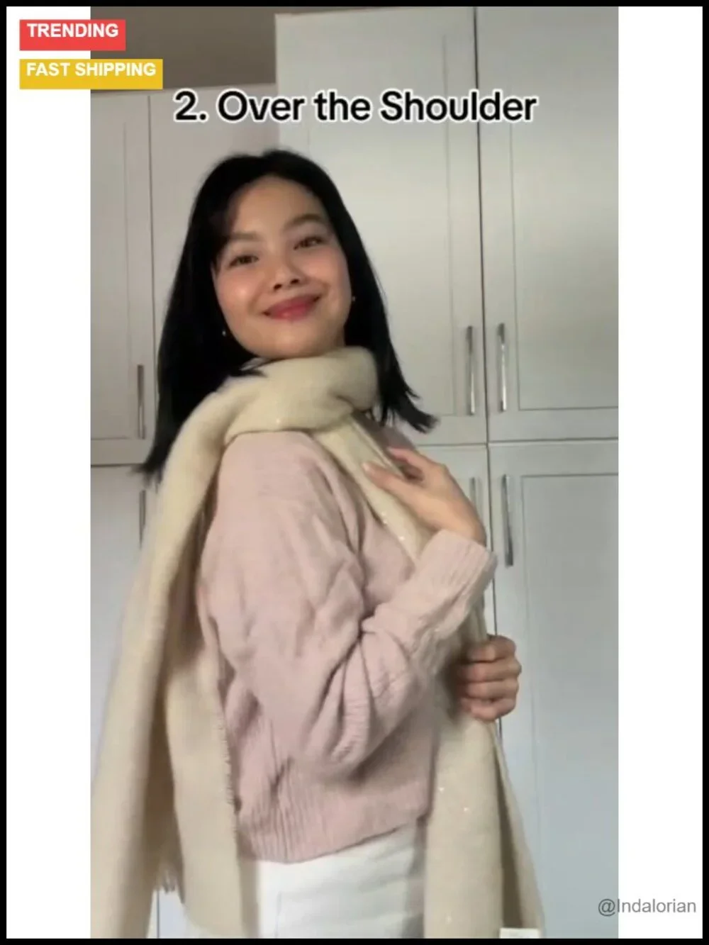 Soft Polyester Winter Scarf & Wrap, Blanket Scarf for Women, Versatile Shawl